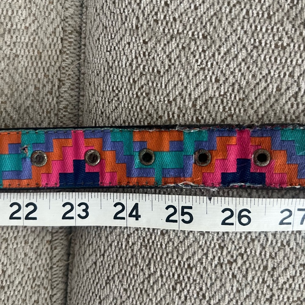 Vintage novo Colorful Striped Women's Belt - Picture 7 of 8